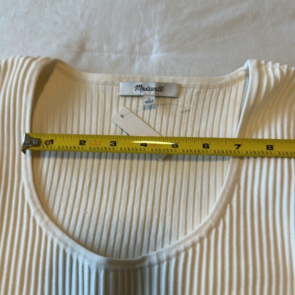 NWT Madewell ‘Ottoman Crop Sweater Tee’ in Ivory Size S - Picture 14 of 15
